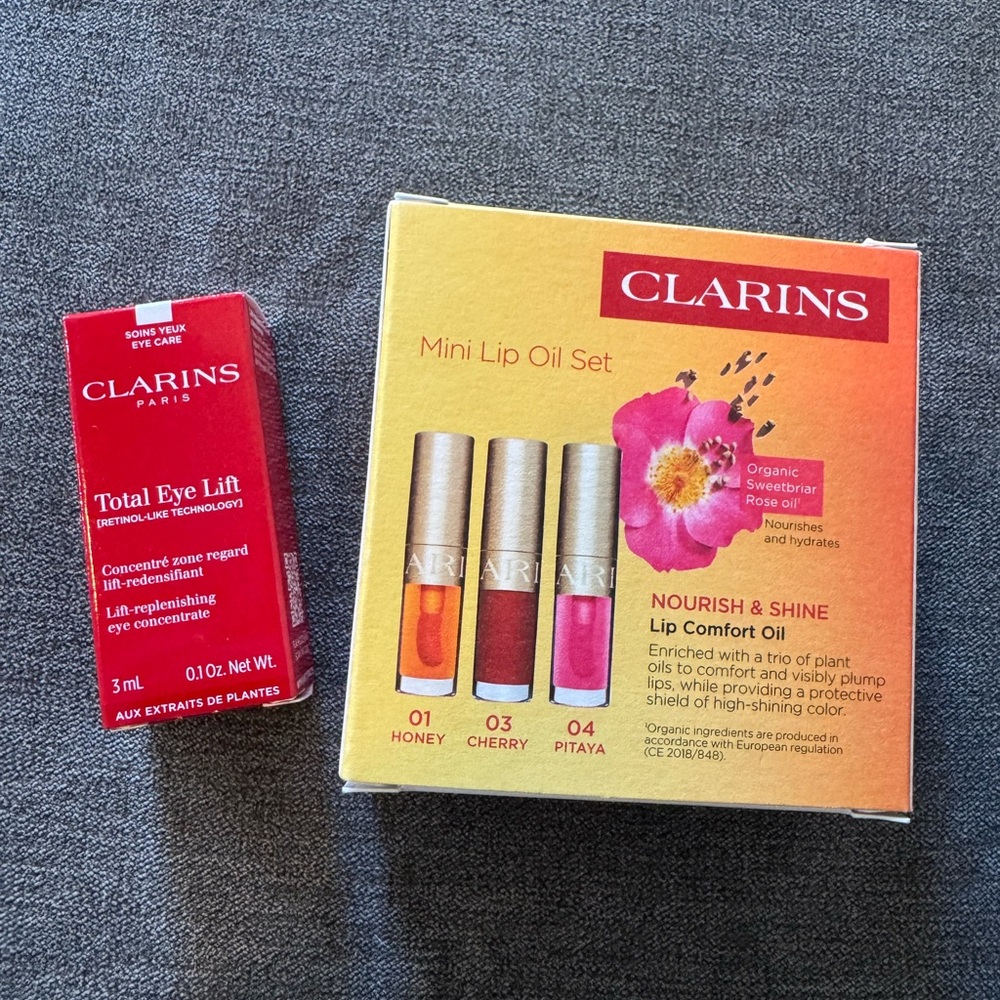 Clarins Lip Comfort Oil Trio - Honey, Cherry, Pitaya